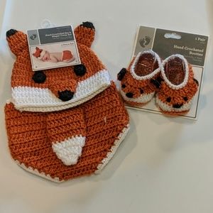 Diaper cover, hat and shoes